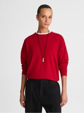 Madewell Merino Wool Pullover Sweater red Size XS NWT